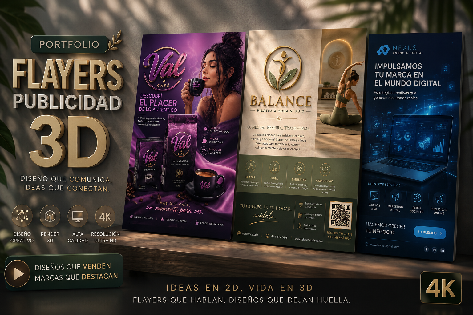 Diseño Gráfico — Flyers, campañas y logos